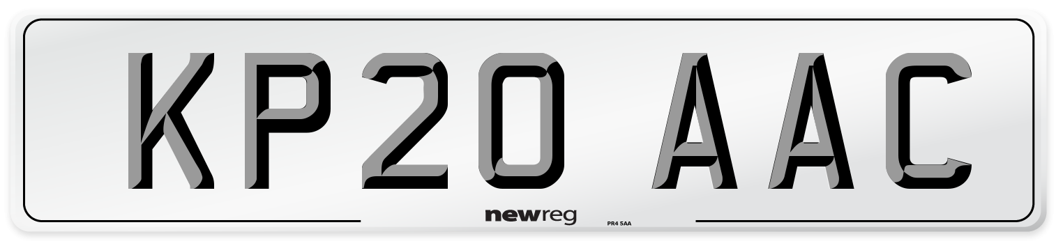 KP20 AAC Number Plate from New Reg
